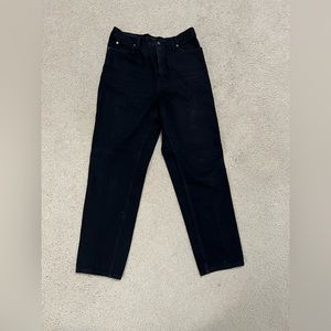 Lands End Straight Leg Black Denim Jeans